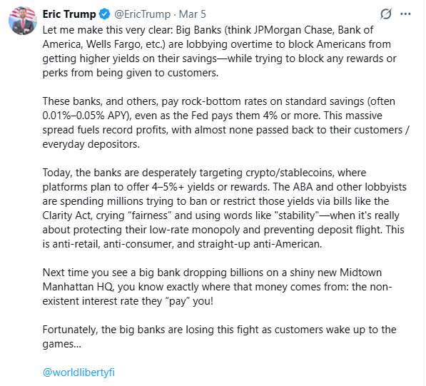 Eric Trump - Ngân hàng - Sàn giao dịch tiền số ITLX - Interlink Network - ITLG ITL coin