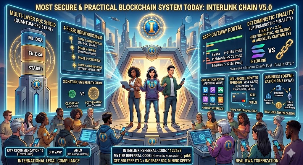 Interlink Network hệ thống blokchain bảo mật kháng lượng tử an toàn nhất